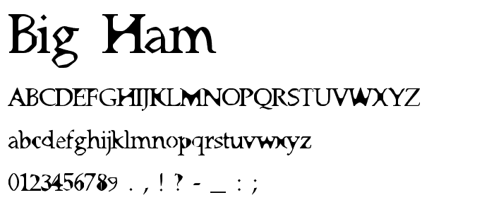 Big Ham font